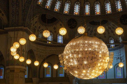 Kocatepe Mosque interior details - Ankara, Turkey