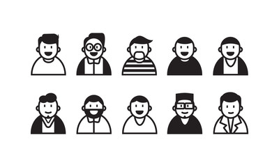 Group of Young Happy People Avatar