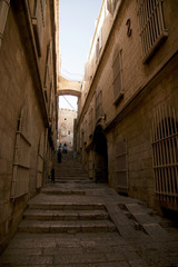 Jerusalem street travel on holy land