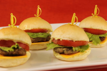 hamburger on a plate