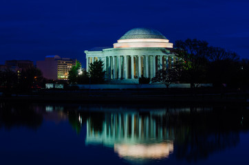 Obraz premium Jefferson Memorial at night - Washington D.C. United States of America