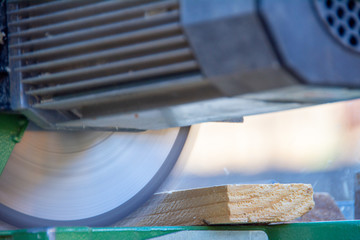 Circular saw for cutting wood to create different products out of wood