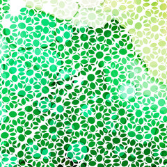 Abstract background from multicolored blue and green circles. Vector illustration