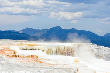 Mammoth Hot Springs in Yellowstone National Park - Wyoming, United States of America