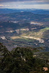 Fototapeta na wymiar Beautiful mountain landscape from above