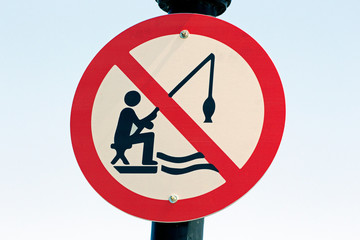 no fishing sign
