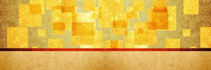 金箔の緞帳のあるステージイメージ