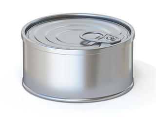Metal tin Side view 3D