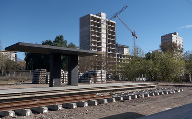 Obraz na płótnie Canvas Train station construction