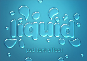 Water Text Effect Mockup