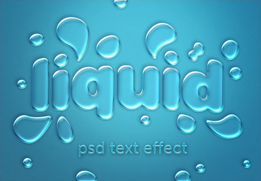 Water Text Effect Mockup