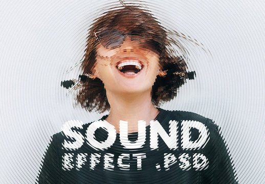 Sound Waves Effect Mockup