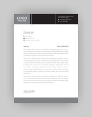 Simple Modern Creative & Clean business style Letterhead vector template design