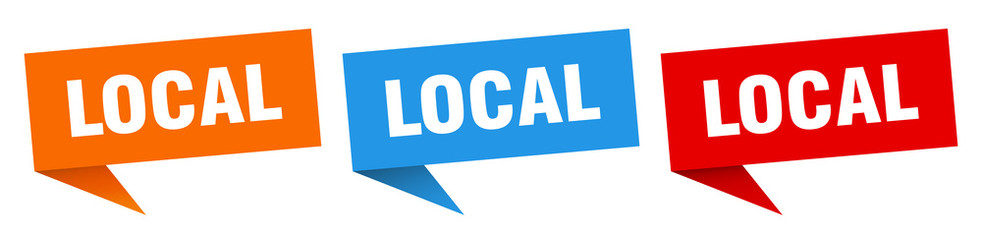 Fototapeta premium local banner sign. local speech bubble label set