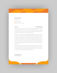 Simple Modern Creative & Clean business style Letterhead vector template design