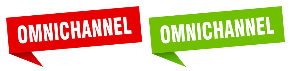 omnichannel banner sign. omnichannel speech bubble label set