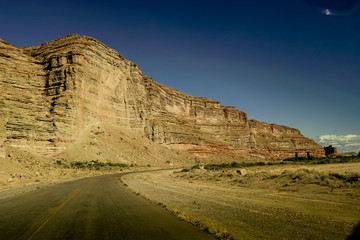 middle Patagonia desert roads