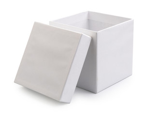 white empty box isolated on white background