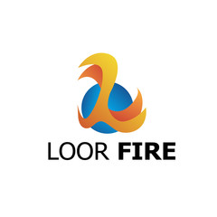 The letter L initials logo in orange is used for the company logo template. L initial logo fire concept.