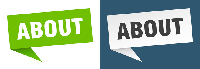 about banner sign. about speech bubble label set