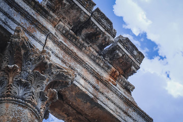 Close up ancient ruins of a Temple of Zeus, Olba. Turkey