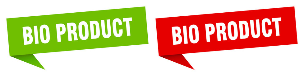 bio product banner sign. bio product speech bubble label set