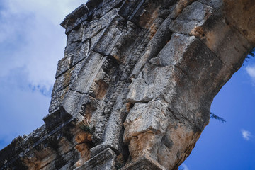 Fototapeta na wymiar Detail of a Greek temple of Tyche, Olba