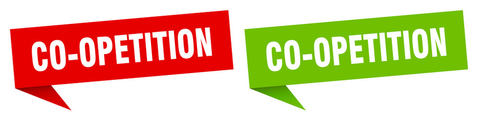 co-opetition banner sign. co-opetition speech bubble label set