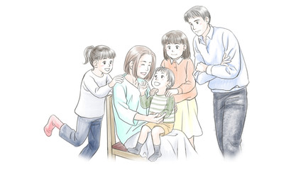 A family enjoying their time together