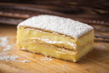 puff pastry with cream