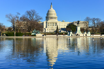 United States Capitol Building in winter  - Washington D.C. United States of America