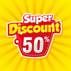 Super Discount template. banner sale. shopping promotion. vector illustration