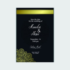 Mandala template with elegant, classic elements. Great for invitation, flyer, menu, brochure, background Premium Vector