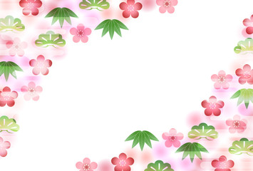 夏 和柄 水彩 年賀状 Wall Mural Wallpaper Murals J Boy