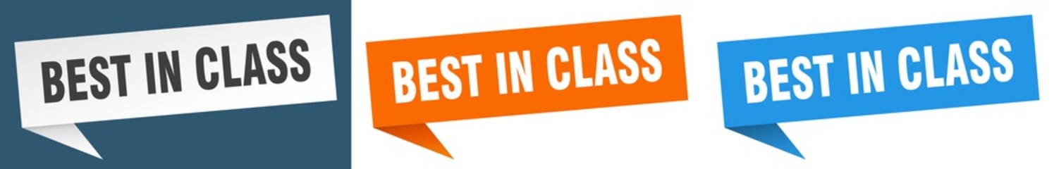 best in class banner sign. best in class speech bubble label set