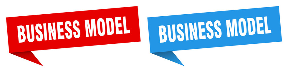 business model banner sign. business model speech bubble label set