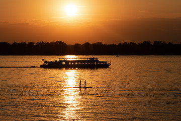 Fototapeta na wymiar Sunset on a river