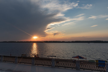 Fototapeta premium sunset at the pier