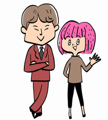 ビジネスマンとパートナー