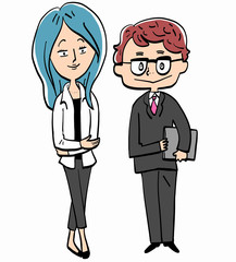 ビジネスマンとパートナー