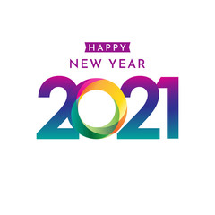 Happy New Years 2021 Celebration Vector Template Design Illustration
