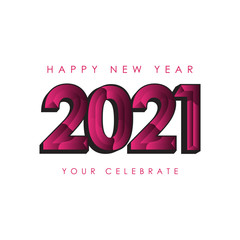 Happy New Years 2021 Celebration Vector Template Design Illustration