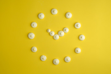 souffle on a yellow background