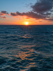 sunset on the sea