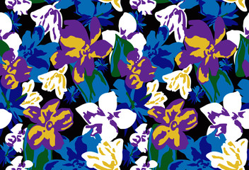 seamless pattern with flowers