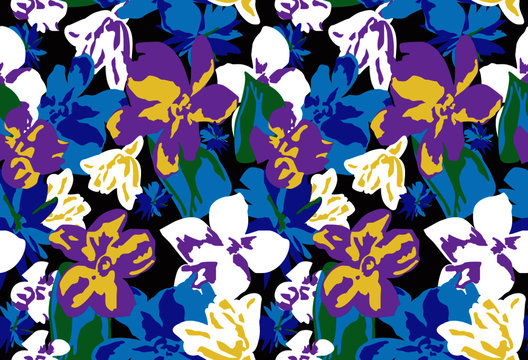 seamless pattern with flowers