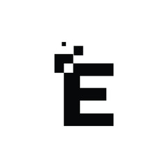 Initial Letter E with square shape monogram Logo