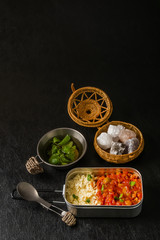 北アフリカ料理 ひよこ豆とクスクス  Boiled chickpeas with couscous 