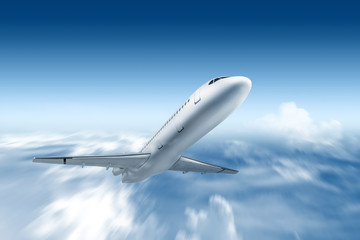 Airplane flying in the air