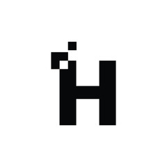 Initial Letter H with square shape monogram Logo